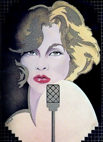 Sylvie Vartan , programme du Palais des Congrès 1975, dessin de François Dupuich