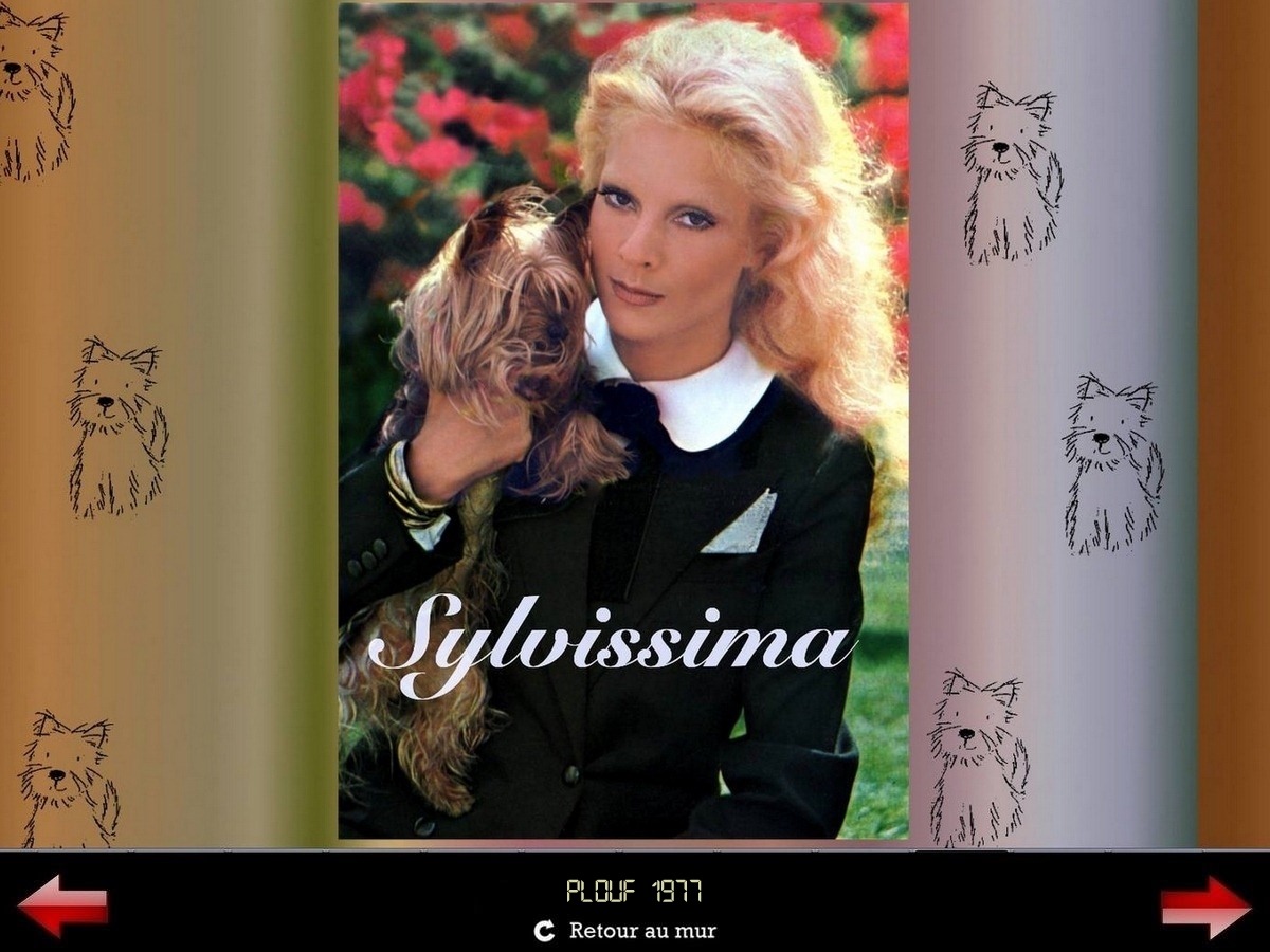 Sylvie Vartan Galerie Fan Art Sylvissima, avec son chien Plouf, 1977
