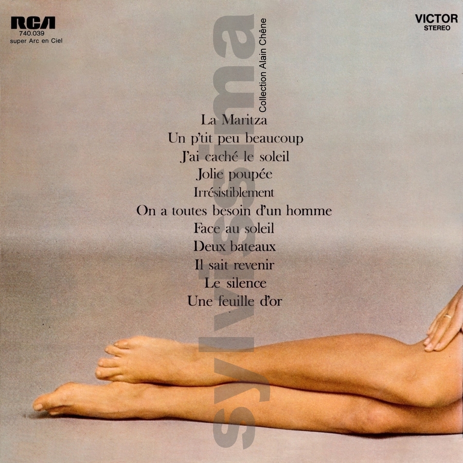 Sylvie Vartan  Album La Maritza  RCA  741 039 première pochette verso