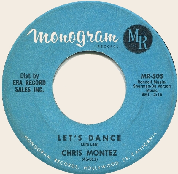 45 rpm Let's dance  Chris Montez 