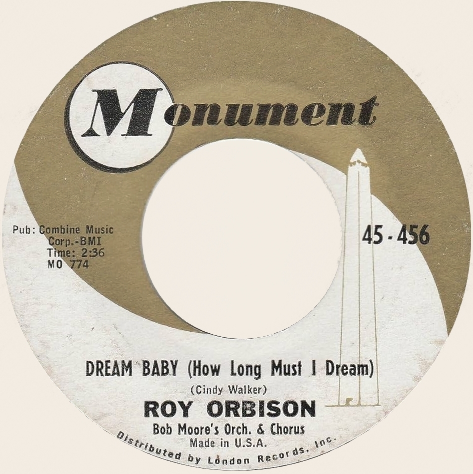 45 rpm Dream Baby  Roy Orbison 