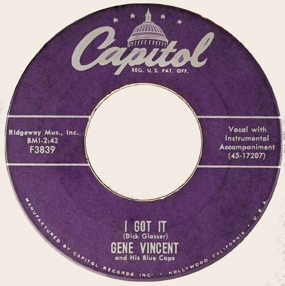 45 rpm I got it   Gene Vincent