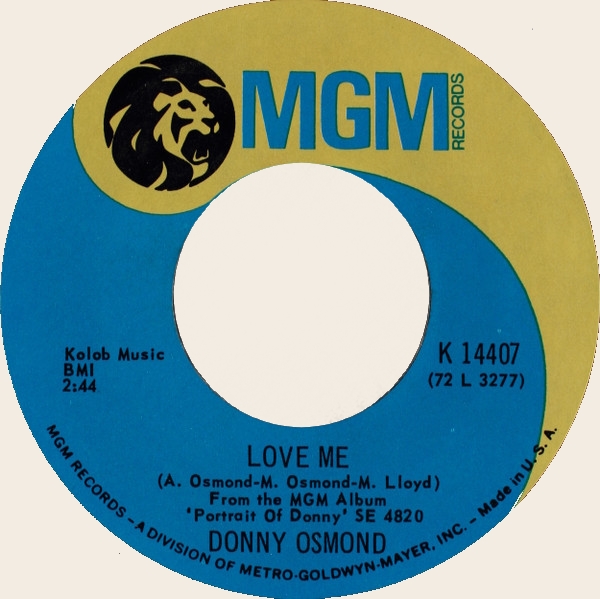 45 rpm Love me  Donny Osmond