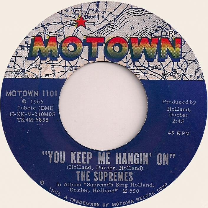 45 rpm You Keep Me Hangin'on  The Supremes