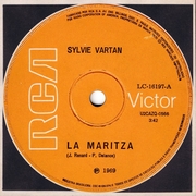 Sylvie Vartan SP Brésil "La Maritza"   LC 16197 Ⓟ 1969