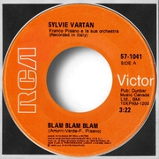 Sylvie Vartan SP Canada  "Blam blam blam"   RCA  57 1041 Ⓟ 1969