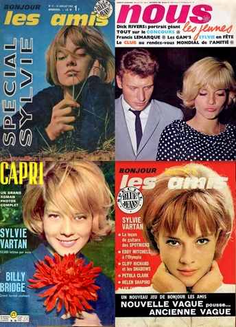 Sylvie Vartan en couverture des magazines, 1963