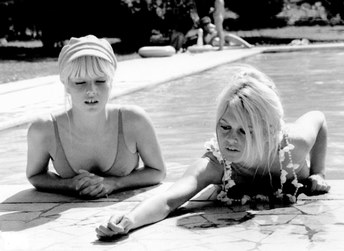 Sylvie Vartan et Brigitte Bardot à Rome, été 1967