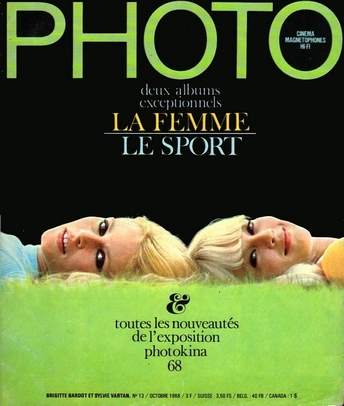 Sylvie Vartan et Brigitte Bardot en couverture du magazine Photo en 1968