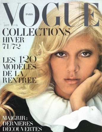 Sylvie Vartan en couverture de "Vogue" Septembre 1971