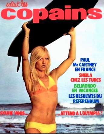 Sylvie Vartan en couverture de "Salut les Copains" n°121 en 1972