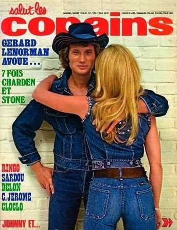 Sylvie Vartan et Johnny Hallyday en couverture du magazine "Salut les copains", juillet 1973