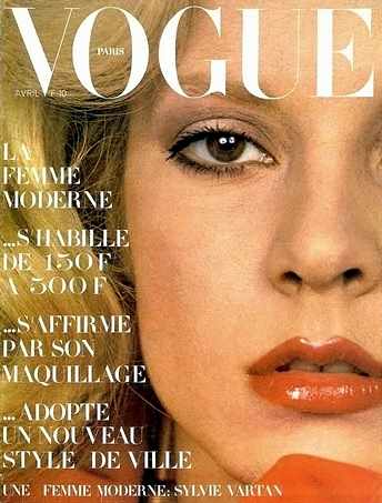 Sylvie Vartan en couverture du magazine "Vogue" , avril 1973