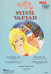 Sylvie Vartan Verso  du  Livret-disque "Je vis en illustré" RCA CF 511 (1976)