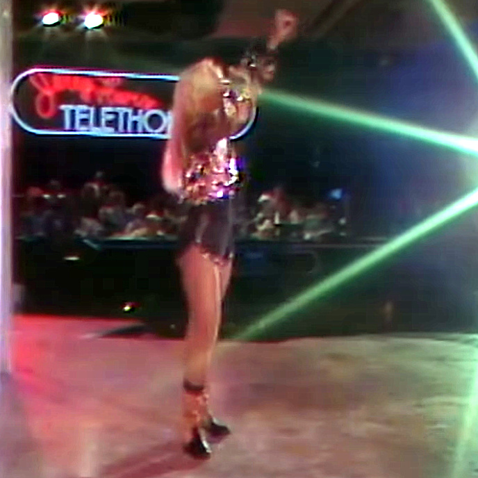 Sylvie Vartan participe au  Jerry Lewis MDA Labor Day Telethon, 3 septembre 1979, USA