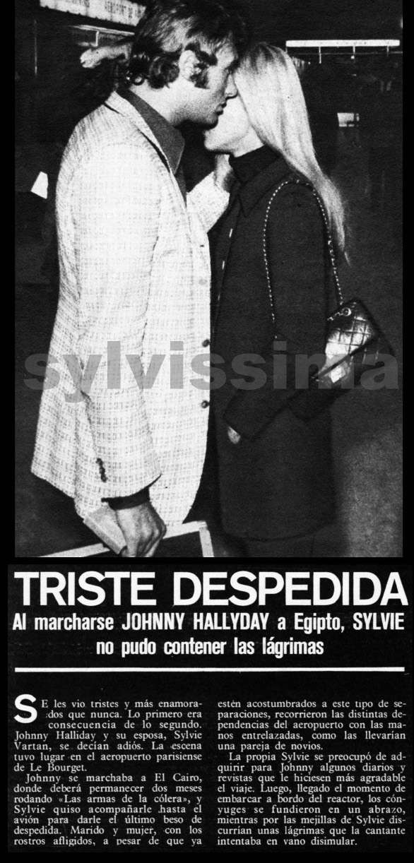Sylvie Vartan et Johnny Hallyday, article "Hola" de novembre 1969